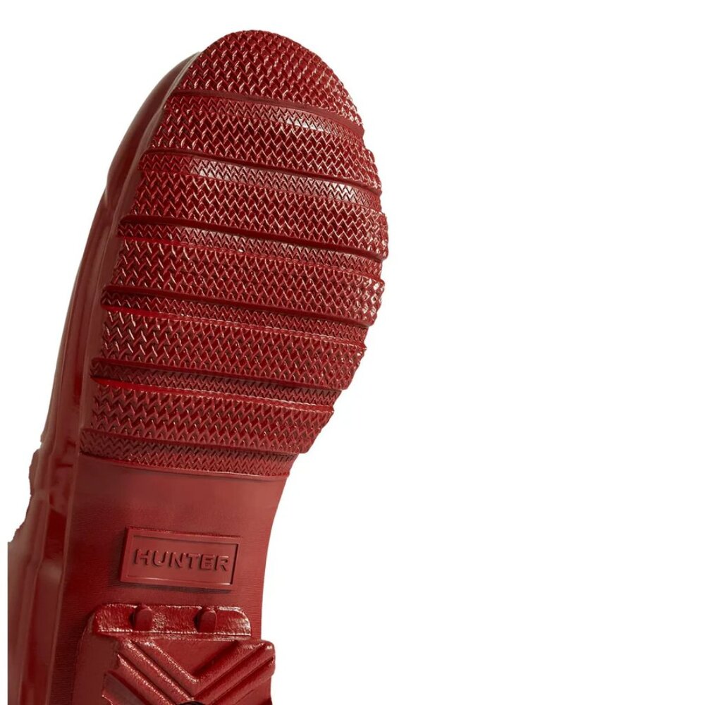Hunter Women's Original Tall Gloss Rain Boots in Military Red - Picture 9 of 10